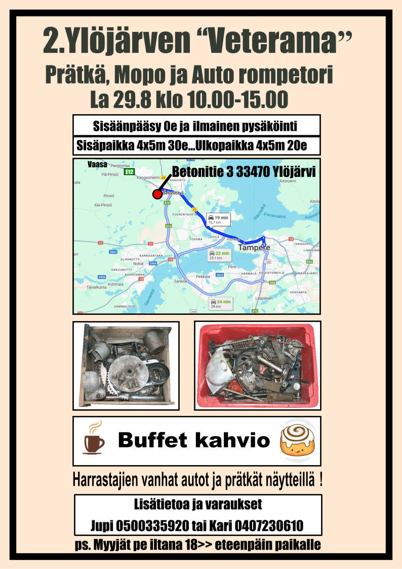 Rompetorilla mukana myös Japsistarat!
Osastollamme on myynnissä monenlaisia T-paitoja ym. kerhotuotteita. Museoajoneuvotarkastajat ovat myös paikalla kertomassa toiminnastamme sekä tarkastuksen sisällöstä. TERVETULOA!